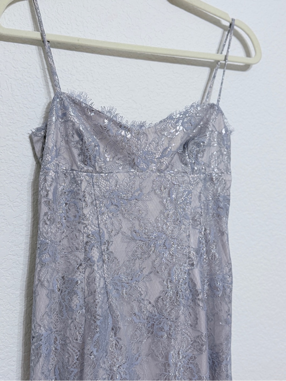 BHLDN Metallic Lace Midi Dress in Purple metallic size XS - Picture 5 of 11